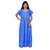 Blue and Grey colour Leaf Design Printed Square Neck Cotton Nighty For Ladies Nightwear