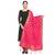 Pink Woven Banarasi Silk Dupatta For Women