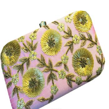 Handwork Zardosi Clutch 1