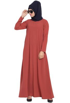 Rust Plain kashibo Abaya 4