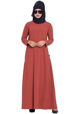 Rust Plain kashibo Abaya 5