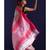 White Linen Saree With Digital Print
