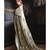 Off-White & Cedar Brown Linen Saree With Embroidery