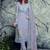 Light Blue Lavender Embroidered Georgette Semi Stitched Suit with Dupatta