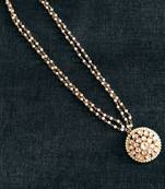 Polki Double Line Pendant Necklace