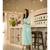 Half n half sea green dress