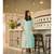 Half n half sea green dress