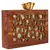 Anekaant Timber Sequins Wooden Party Clutch Bag Brown