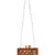 Anekaant Timber Sequins Wooden Party Clutch Bag Brown