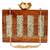 Anekaant Timber Sequins Wooden Party Clutch Bag Brown