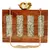 Anekaant Timber Sequins Wooden Party Clutch Bag Brown
