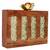 Anekaant Timber Sequins Wooden Party Clutch Bag Brown