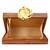 Anekaant Timber Sequins Wooden Party Clutch Bag Brown