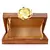 Anekaant Timber Sequins Wooden Party Clutch Bag Brown