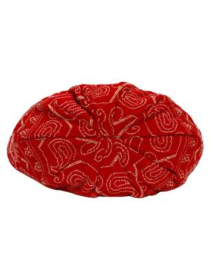 Anekaant Holdall Cotton Jacquard Handbag Red 5