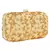 Anekaant Ethnique Embroidered Party Clutch Bag Beige & Gold