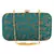 Anekaant Ethnique Embroidered Party Clutch Bag See Green & Gold