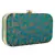 Anekaant Ethnique Embroidered Party Clutch Bag See Green & Gold