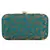 Anekaant Ethnique Embroidered Party Clutch Bag See Green & Gold