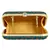Anekaant Ethnique Embroidered Party Clutch Bag See Green & Gold