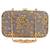Anekaant Ethnique Embroidered Party Clutch Bag Grey & Gold