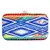 Anekaant Geomet Embroidered Party Clutch Bag Blue & Multi