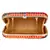 Anekaant Geomet Embroidered Party Clutch Bag Blue & Multi