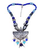 Designer Necklace With German Silver Pendant And Mix Ornaments And Beads Ppbj242