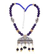 Designer Necklace With German Silver Pendant And Mix Ornaments And Beads Ppbj244