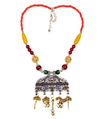 Multicolour Beaded Semi Precious Necklace 1