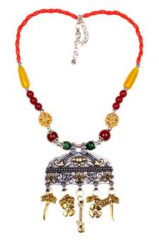 Multicolour Beaded Semi Precious Necklace