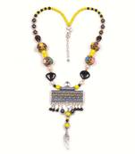 Designer Necklace With German Silver Pendant And Mix Ornaments And Beads Ppbj255