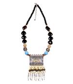 Designer Necklace With German Silver Pendant And Mix Ornaments And Beads Ppbj257