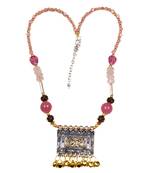 Designer Necklace With German Silver Pendant And Mix Ornaments And Beads Ppbj261