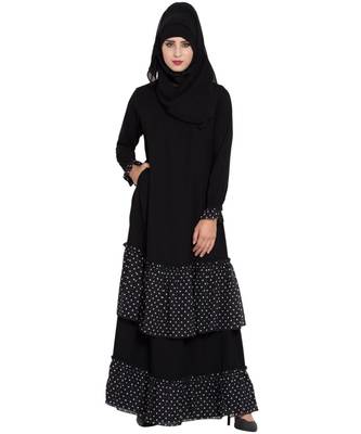 Black Plain kashibo Abaya 1