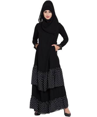 Black Plain kashibo Abaya 2
