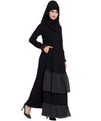 Black Plain kashibo Abaya 4