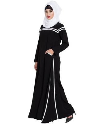 Black Plain kashibo Abaya 3
