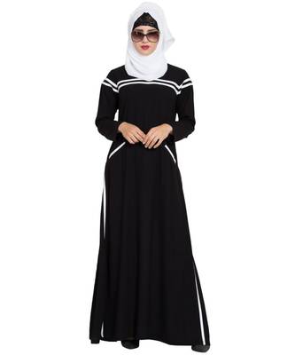 Black Plain kashibo Abaya 5