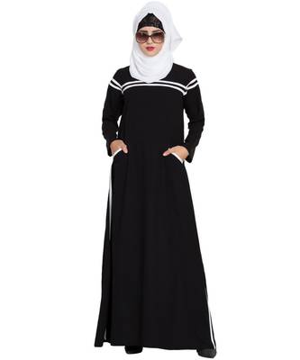 Black Plain kashibo Abaya 6