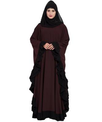 Wine Plain kashibo Abaya 5