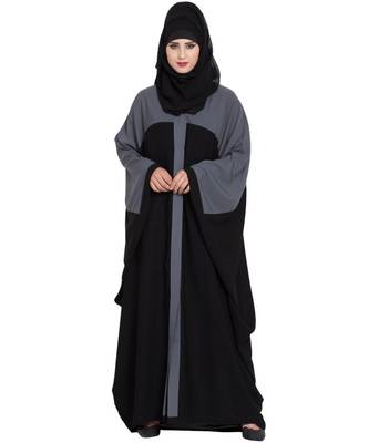 Black Plain kashibo Abaya 1