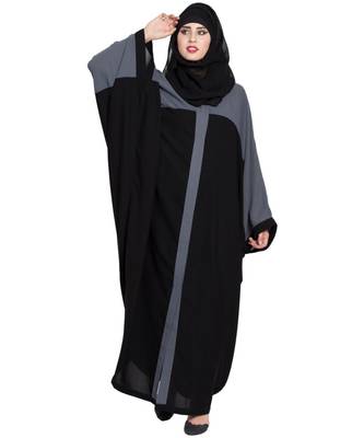 Black Plain kashibo Abaya 3