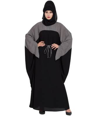 Black Plain Nida Abaya 1
