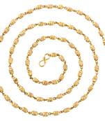 22k gold plated traditional Off-white tulsi mala chain 29-30 inches