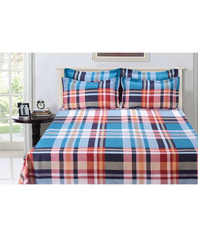 Multicolor checked bedsheets 1800HomeLine 2908023
