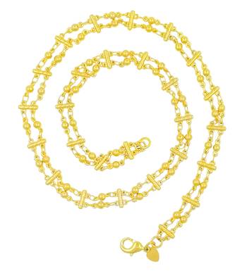 Saizen Dazzling Yellow Gold Chain For Men/Boys/Boyfriend/Husband & Unisex 1