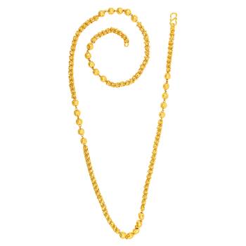 Saizen Dazzling Yellow Gold Chain For Men/Boys/Boyfriend/Husband & Unisex 3