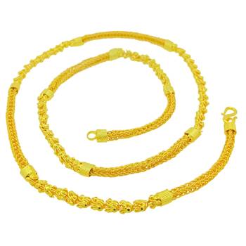 Saizen Dazzling Yellow Gold Chain For Men/Boys/Boyfriend/Husband & Unisex 2