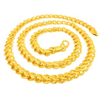 Saizen Dazzling Yellow Gold Chain For Men/Boys/Boyfriend/Husband & Unisex 2